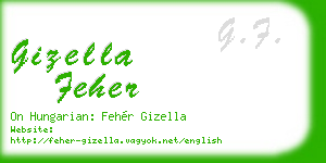 gizella feher business card